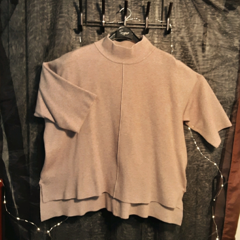 Sweater with mock neck
